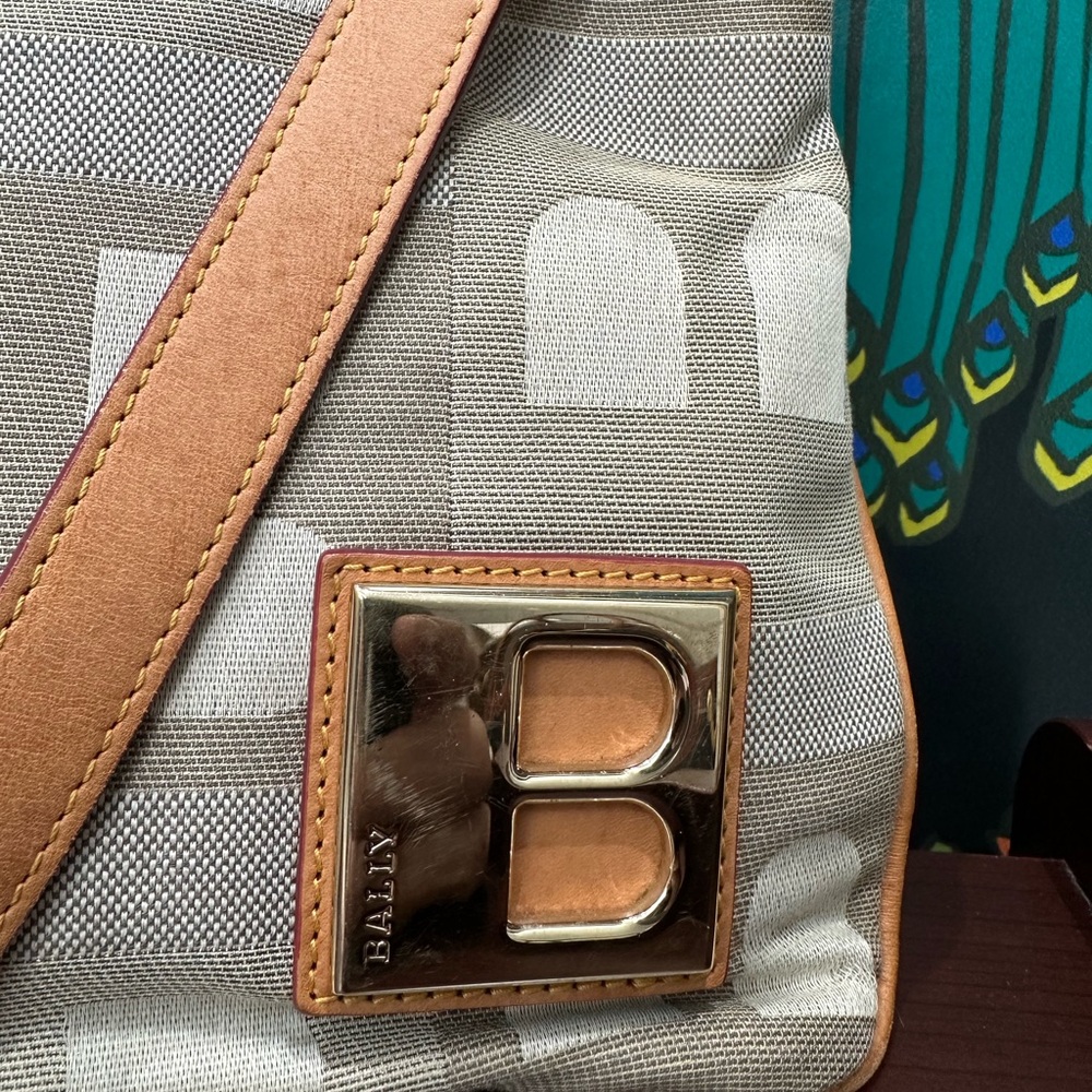 Bally Bhayla Vintage Monogram Canvas & Leather Crossbody Bag - Picture 4 of 15